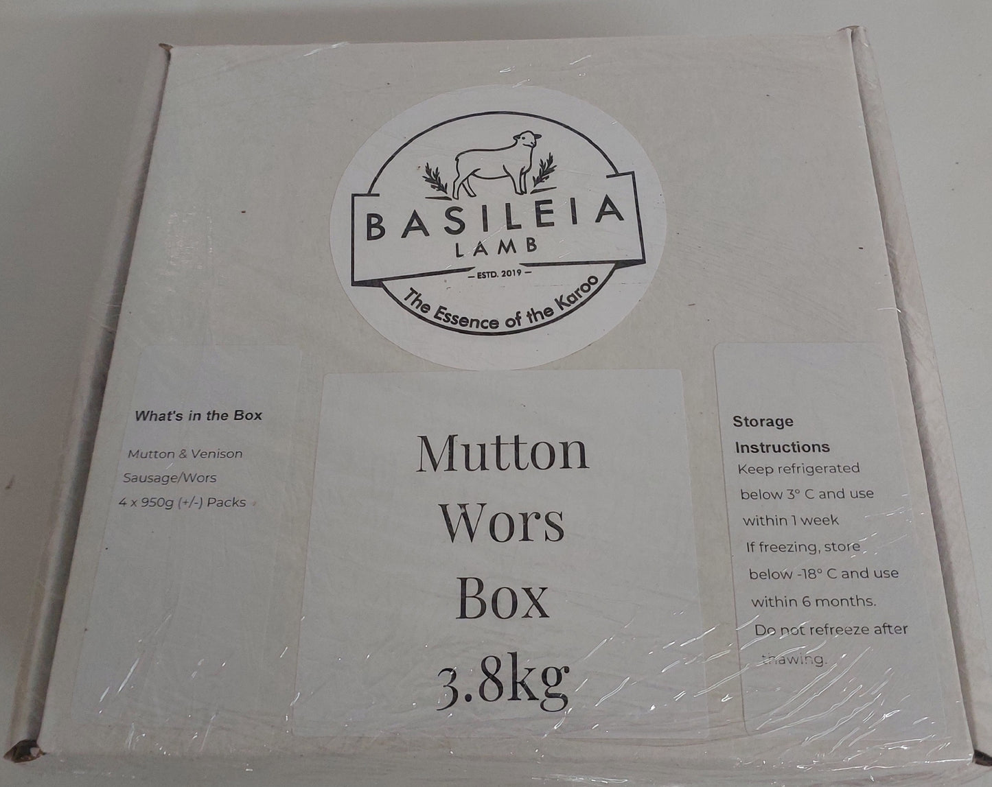Mutton Wors Box: 3.8kg